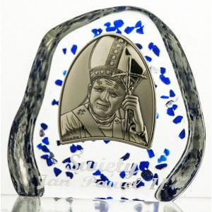 Przycisk kryształowy Jan Paweł II z grawerką -4546