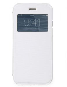 Etui z klapką i okienkiem Skech Slim View Case - białe - Apple iPhone 6 4.7