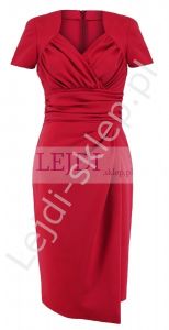 Czerwona sukienka na wesele - 3 kolory, mon 177