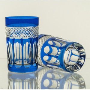 Szklanki kolorowe kryształowe do soku wody 6 sztuk - 8070