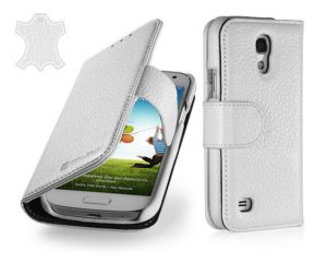 Skórzane etui Stilgut Talis - białe - Samsung Galaxy S4 Mini
