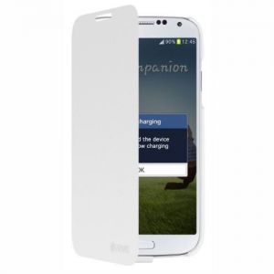 Obudowa z klapką do ładowania indukcyjnego Samsung Galaxy S4 - biała - Zens Fast Wireless Charging F