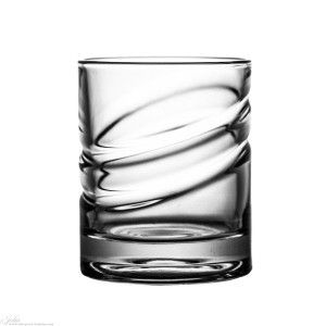 Szklanki kryształowe do whisky lowball 6 szt kręcące - 4066 -