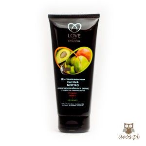 Regenerująca maska do włosów. Organiczne awokado i mango, efekt laminowania - Love2Mix Organic