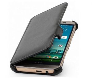 Oryginalne etui Stilgut - UltraSlim V2 - Book Case - HTC One M9 - Karbowana skóra ekologiczna - Czar