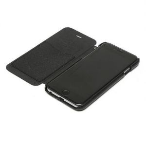 Skórzane etui z klapką Zenus Prestige Minimal Diary - czarne - iPhone 6 Plus