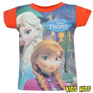 Koszulka Frozen "Elsa & Anna" pomarańczowa 2 lata