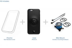 Zestaw Quad Lock Bike Kit: uchwyt rowerowy + obudowa + osłona przeciwdeszczowa - iPhone 6 / 6S