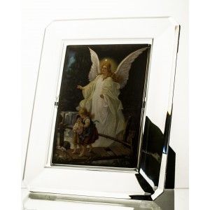 Ramka kryształowa z Aniołem dewocjonalia - 5165