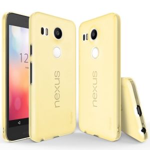 Zestaw Rearth - Obudowa Ringke Slim + Folia ochronna LG Google Nexus 5X Żółta - Żółty
