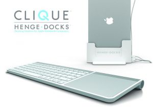 Oryginalna podstawka Henge Docks Clique na klawiaturę bezprzewodową i Magic Trackpad Apple - Biały