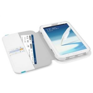 Etui z klapką Samsung Galaxy Note 8.0 N5100 - biało-niebieskie - Watson Wallet Case