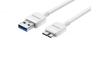 Oryginalny kabel Samsung ET-DQ11Y1WE Micro USB 3.0 (21 pin) - Biały 1.5m - Samsung Galaxy S5, Galaxy