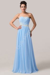 Błękitna długa suknia wieczorowa | suknia dla druhny | błekitne  sukienki na wesele