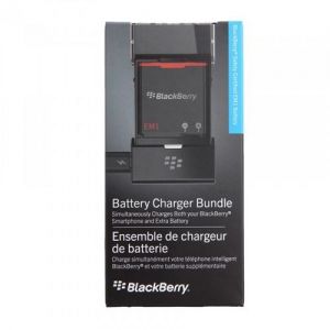 Oryginalna ładowarka Bundle + bateria E-M1 - 1000 mAh - Blackberry Curve 9350, 9360, 9370 Opakowanie
