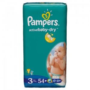 Pampers, Active Baby-Dry Midi, Value Pack - 54 szt.