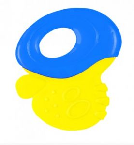 Gryzak z grzechotką żółto-niebieski