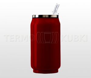 Kubek termiczny, bidon 330ml PUSZKA (czerwony)