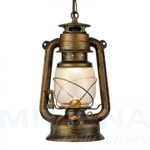 Lanterns lampa wisząca 1 brązowo-złoty szkło
