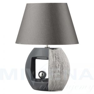 Window lampa stołowa srebrna ceramika abażur 48 cm