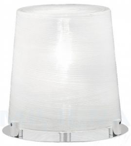 Torre lampa stołowa 1 białe szkło