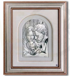 Obraz ze srebra "Święta Rodzina" S-05372572 - 37 cm x 32 cm