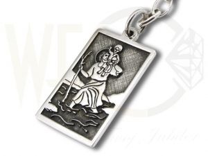 Brelok srebrny z wizerunkiem Św. Krzysztofa WEC-S-SW.KRZY-1