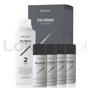 Coloring zestaw do koloryzacji dla mężczyzn efekt naturalny 100 ml + 4 x 25 ml Kemon