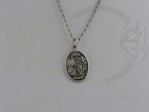 Medalik owalny ze srebra z Świętym Florianem, WEC-S-MED-FLORIAN-2