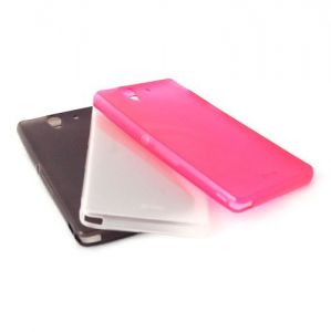 3 Obudowy Colla Clear 3in1 Case TPU - różowa, biała i czarna - Sony Xperia Z