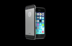 Bumper dla iPhone 5 / 5S + folia na ekran i tył - JCPAL Anti Shock Bumper - szary