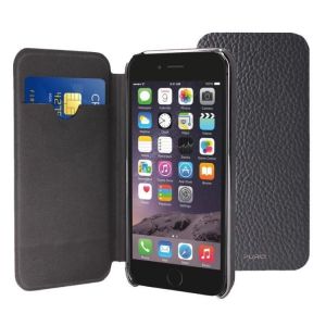 PURO BUSINESS Booklet Wallet Case - Etui skórzane iPhone 6 z kieszenią na kartę