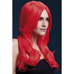 Czerwona peruka wysokiej jakości