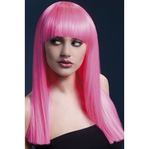 Różowa peruka wysokiej jakości