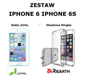 Zestaw Obudowa Rearth Ringke Fusion Crystal + Szkło hartowane JCPAL Apple iPhone 6 / 6S