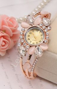 Zegarek z kryształkami i kamieniami : kocie oko | zegarki damskie