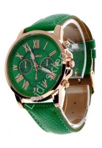 Elegancki szmaragdowo zielony zegarek damski | szmaragdowe zegarki damskie