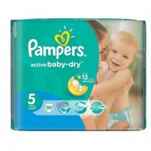 Pampers, Active Baby-Dry Junior, Value Pack - 36 szt.