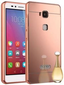 Mirror Bumper Metal Case Różowy | Etui dla Huawei Honor 5X - Różowy