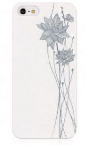 Bling My Thing Lotus Biała | Obudowa z kryształkami Swarovskiego dla modelu Apple iPhone 5 / 5S / SE