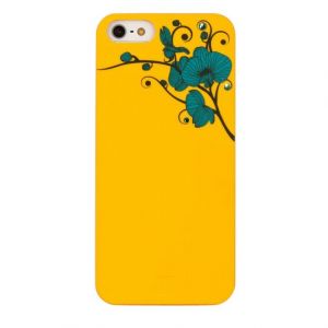 Bling My Thing Orchid Żółta | Obudowa z kryształkami Swarovskiego dla modelu Apple iPhone 5 / 5S / S