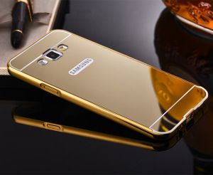 Mirror Bumper Metal Case Złoty | Etui dla Samsung Galaxy J1 (2016) - Złoty