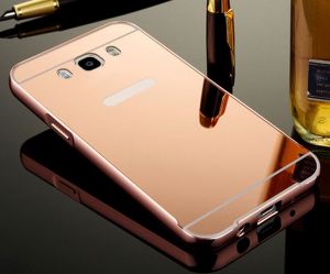 Mirror Bumper Metal Case Różowy | Etui dla Samsung Galaxy J1 (2016) - Różowy