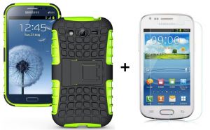 Zestaw Pancerna obudowa etui Perfect Armor Zielona+ Szkło ochronne Perfect Glass Samsung Galaxy S3