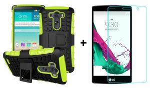 Zestaw Pancerna obudowa etui Perfect Armor Zielony + Szkło ochronne Perfect Glass LG G4S / LG G4 Bea