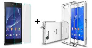 Zestaw Rearth | Obudowa | Etui Ringke Fusion Case + szkło ochronne | Sony Xperia Z3 Compact | kolor