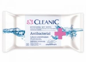 Chusteczki Cleanic z płynem antybakteryjnym Antibacterial 15 szt