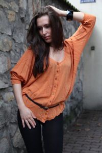 Vittoria Ventini Giulia pomarańczowa bluzka damska