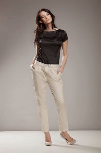 Nife Evie Cygaretki sd01 beżowe spodnie