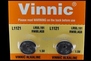 Bateria Vinnic 1,5V L1121/AG8/G8/LR55/191/391/GP91A/SR1120W